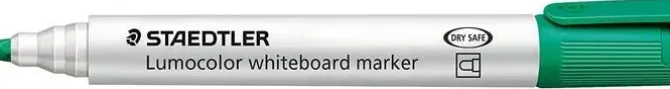 STAEDTLER LUMOCOLOR 351 ROTULADOR PARA PIZARRA BLANCA - PUNTA REDONDA - TRAZO 2MM - CAPUCHON CON CLIP - COLOR VERDE