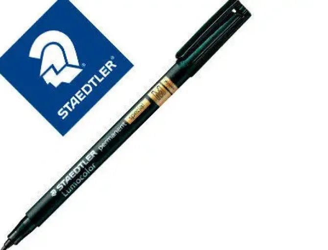STAEDTLER LUMOCOLOR PERMANENT SPECIAL 319 ROTULADOR PERMANENTE - PUNTA DE 1MM APROX - SECADO RAPIDO - RESISTENTE A LA LUMINOSIDAD - COLOR NEGRO