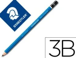 STAEDTLER MARS LUMOGRAPH 100 LAPIZ DE GRAFITO HEXAGONAL - MINA 3B ULTRARRESISTENTE DE 2.5MM - MADERA DE BOSQUES SOSTENIBLES - CAJA DE 12 UD