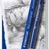 STAEDTLER MARS LUMOGRAPH AQUARELL 100A PACK DE 5 LAPICES DE GRAFITO + PINCEL - RESISTENCIA A LA ROTURA - GRADUACIONES SURTIDAS