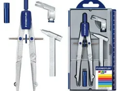 STAEDTLER NORIS 550 02 COMPAS DE PRECISION - AGUJA Y MINA INTERCAMBIABLES - MECANISMO DE AJUSTE RAPIDO