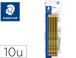 STAEDTLER NORIS 120 PACK DE 10 LAPICES DE GRAFITO HEXAGONALES - MINA 2HB - RESISTENCIA A LA ROTURA - MADERA DE BOSQUES SOSTENIBLES