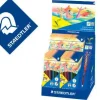 STAEDTLER NORIS COLOUR 185 EXPOSITOR CON 20 ESTUCHES DE LAPICES DE COLORES - DISEÑO HEXAGONAL - - COLORES SURTIDOS