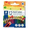 STAEDTLER NORIS COLOUR 185 PACK DE 12 LAPICES HEXAGONALES DE COLORES - RESISTENCIA A LA ROTURA - MATERIAL WOPEX - COLORES SURTIDOS