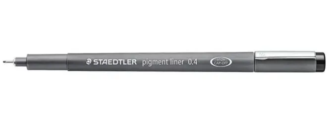 STAEDTLER PIGMENT LINER 308 ROTULADOR CALIBRADO - TRAZO 0.4MM - SECADO RAPIDO - COLOR NEGRO