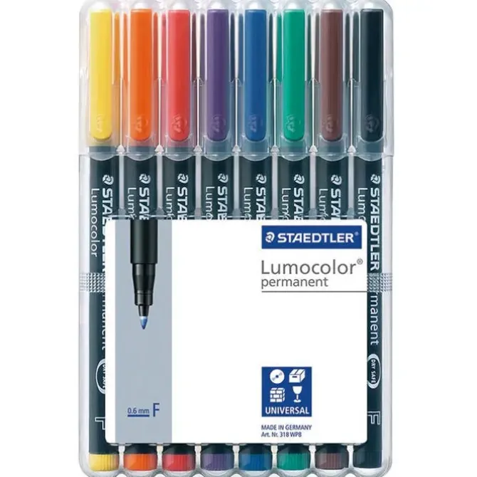 STAEDTLER ROTULADOR STAEDTLER LUMOCOLOR"F" 8COL 318 WP8 MAK080237