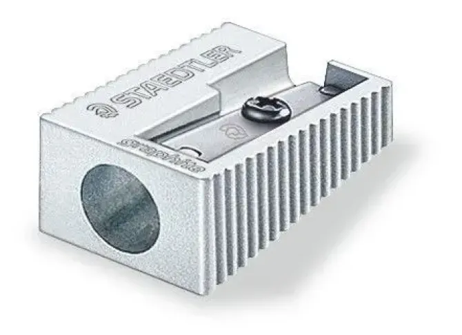 STAEDTLER SACAPUNTAS METALICO CON CUCHILLA DE METAL - ANGULO DE AFILADO DE 23° - 1 AGUJERO