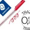 STAEDTLER STICK 430 BOLIGRAFO CON CAPUCHON - PUNTA 0.35MM - TINTA ENDELEBLE - COLOR ROJO