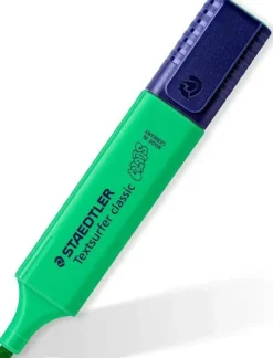 STAEDTLER TEXTSURFER CLASSIC 364 MARCADOR FLUORESCENTE - PUNTA BISELADA - TRAZO ENTRE 1 - 5MM - TINTA CON BASE DE AGUA - COLOR VERDE PALIDO