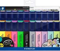 STAEDTLER TEXTSURFER CLASSIC 364 PACK DE 20 MARCADORES FLUORESCENTES - PUNTA BISELADA - TRAZO ENTRE 1 - 5MM - TINTA CON BASE DE AGUA - COLORES SURTIDOS