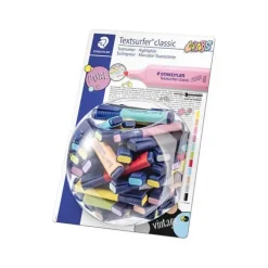 STAEDTLER TEXTSURFER CLASSIC 364 EXPOSITOR DE 100 MARCADORES FLUORESCENTES - PUNTA BISELADA 1 - 5 MM APROX - SECADO RAPIDO - COLORES SURTIDOS