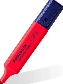 STAEDTLER TEXTSURFER CLASSIC 364 MARCADOR FLUORESCENTE - PUNTA BISELADA - TRAZO ENTRE 1 - 5MM - TINTA CON BASE DE AGUA - COLOR BERMELLON