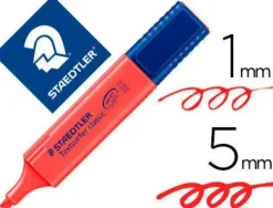STAEDTLER TEXTSURFER CLASSIC 364 MARCADOR FLUORESCENTE - PUNTA BISELADA - TRAZO ENTRE 1 - 5MM - TINTA CON BASE DE AGUA - COLOR ROJO
