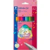 STAEDTLER TRIPLUS FINELINER 334 PACK DE 10 ROTULADORES DE PUNTA FINA - TRAZO 0.3MM APROX - TINTA BASE DE AGUA - COLORES SURTIDOS