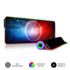 SUBBLIM ALFOMBRILLA DE ESCRITORIO AVANZADA - CONECTIVIDAD CHIPSET - 800X300X4MM - 9 COLORES SELECCIONABLES - SUPERFICIE ULTRA SUAVE Y RESISTENTE AL AGUA - ALTA ELASTICIDAD - COLOR VARIOS