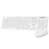 SUBBLIM COMBO BUSINESS SLIM - TECLADO Y RATÓN INALÁMBRICOS - ERGONOMÍA Y SILENCIO - 2.4G - COLOR BLANCO