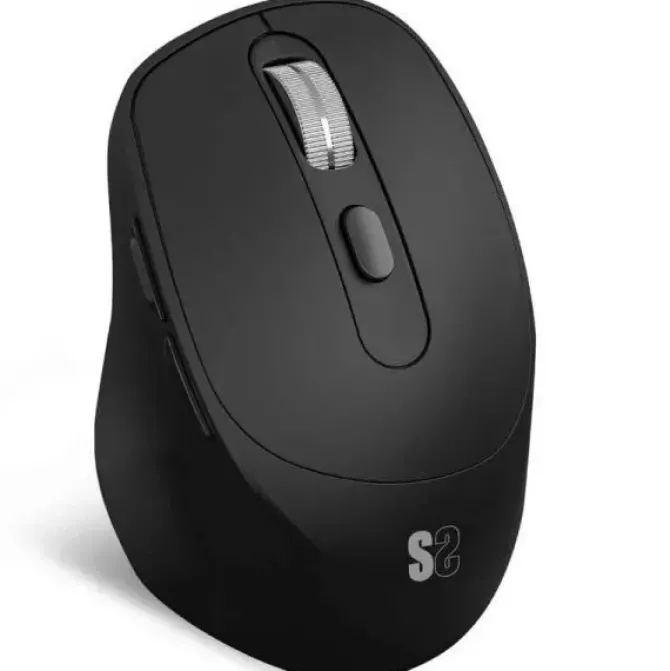 SUBBLIM CONFORT ERGO DUAL RATON INALAMBRICO BLUETOOTH, USB 2.4GHZ 2400DPI - 5 BOTONES - USO DIESTRO - COLOR NEGRO