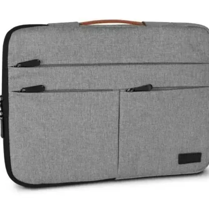 SUBBLIM FUNDA AIR PADDING 360 - 380X275X30 MM - PROTECCIÓN 360º CON AIR PADDING - MÚLTIPLES BOLSILLOS - RESISTENTE Y DURADERA - COLOR GRIS