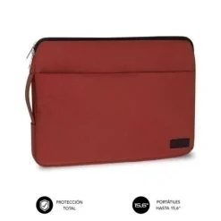 SUBBLIM FUNDA URBAN - 300MM - DELGADA Y LIGERA - PROTECCIÓN REFORZADA - BOLSILLO FRONTAL - RESISTENTE A GOLPES Y LÍQUIDOS - COLOR ROJO
