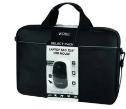 SUBBLIM MALETIN SELECT PACK PARA ORDENADORES DE HASTA 15.6 PULGADAS - RESISTENTE POLIESTER - INTERIOR ACOLCHADO Y REFORZADO - GRAN CAPACIDAD DE ALMACENAMIENTO - COLOR NEGRO