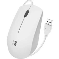 SUBBLIM RATÓN ÓPTICO BUSINESS - TODOTERRENO - SILENT CLICK - ERGONÓMICO - LIBERTAD CON CABLE - SENCILLEZ Y MINIMALISMO - COLOR BLANCO
