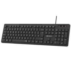SUBBLIM TECLADO BUSINESS SLIM SILENCIOSO CON CABLE USB - DISEÑO ERGONOMICO Y TECLAS PLANAS DE BAJO PERFIL - RESISTENTE A DERRAMES - PULSACIONES SILENCIOSAS - COLOR NEGRO