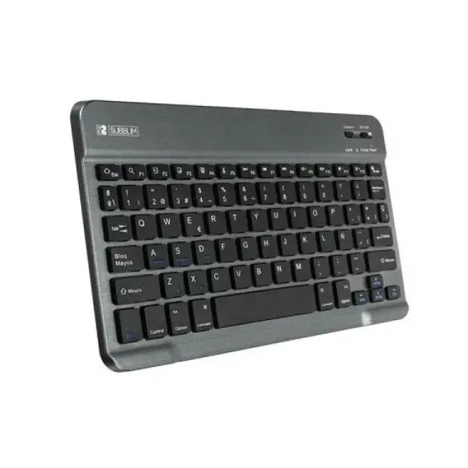 SUBBLIM TECLADO ULTRAFINO SMART BT - DISEÑO COMPACTO Y ELEGANTE - TECLAS DE ALTA PRECISIÓN - BATERÍA LI-ION RECARGABLE - AHORRO DE ENERGÍA - CONEXIÓN BLUETOOTH 30 - COLOR GRIS