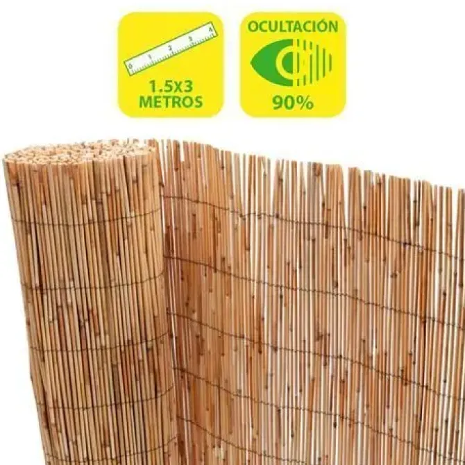 SUNGARDEN CAÑIZO NATURAL ENTERO 1.5X3M - COLOR MARRON