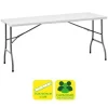 SUNGARDEN MESA DE RESINA PLEGABLE 152X70X74CM 3.5CM - COLOR BLANCO