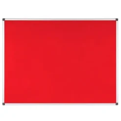 TABLERO DE FIELTRO BI-OFFICE ROJO 120X90CM