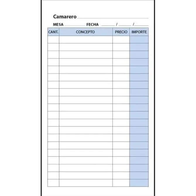 TALONARIO PLUS CAMARERO 90X120DUPLIC