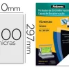 TAPA DE ENCUADERNACION FELLOWES DIN A4 POLIPROPILENO NEGRO 450 MICRAS PACK DE 100 UNIDADES