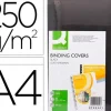 TAPA DE ENCUADERNACION Q-CONNECT CARTON DIN A4 NEGRO SIMIL PIEL 250 GR CAJA DE 100 UNIDADES