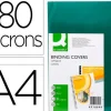 TAPA DE ENCUADERNACION Q-CONNECT PVC DIN A4 OPACA VERDE 180 MICRAS CAJA DE 100 UNIDADES