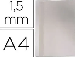 TAPA DE ENCUADERNACION TERMICA DE PVC Y CARTULINA LOMO DE 1,5MM CAJA DE 100 UNIDADES