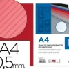 TAPA ENCUADERNACION LIDERPAPEL POLIPROPILENO RAYADO A4 0.5MM ROJO PAQUETE DE 100 UNIDADES