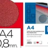 TAPA ENCUADERNACION LIDERPAPEL POLIPROPILENO A4 0.8MM ROJO OPACO PAQUETE DE 50UNIDADES