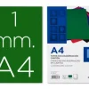 TAPA ENCUADERNACION LIDERPAPEL CARTON A4 1MM VERDE PAQUETE DE 50 UNIDADES