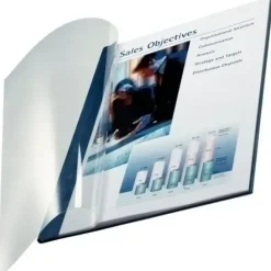 TAPA LEITZ IMPRESSBIND A4 FLEXIBLE TRANSP. 14 MM (C) NEGRO CAJA DE 10