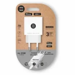 TECHONETECH CARGADOR DE PARED USB-C PD 3.0 25W - ULTRARAPIDO