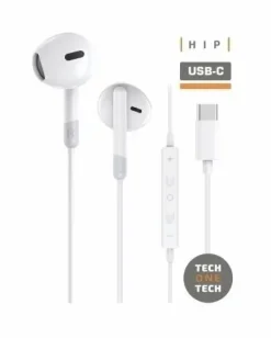 TECHONETECH EAR TECH HIP AURICULARES INTRAURALES USB-C - MICROFONO INTEGRADO - ASISTENTE VOZ - CABLE DE 1.20M