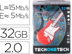 TECHONETECH GUITARRA RED ONE MEMORIA USB 2.0 32GB (PENDRIVE)