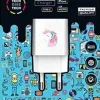 TECHONETECH UNICORNIO DREAM CARGADOR DOBLE DE PARED USB-A - ALTO RENDIMIENTO