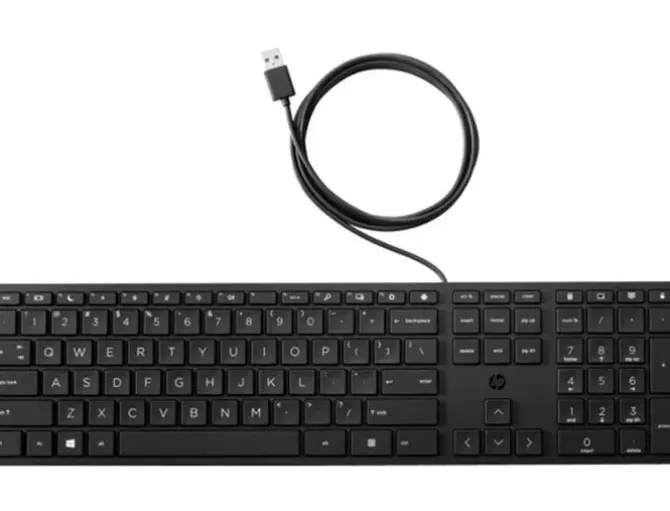 TECLADO HP 320K QWERTY CON CABLE COLOR NEGRO