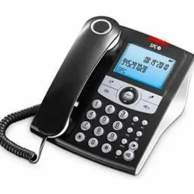 TELEFONO FIJO SPC ELEGANCE ID NEGRO PANTALLA ILUMI