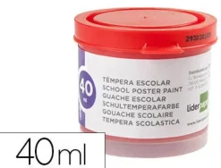 TEMPERA LIDERPAPEL ESCOLAR 40 ML ROJO