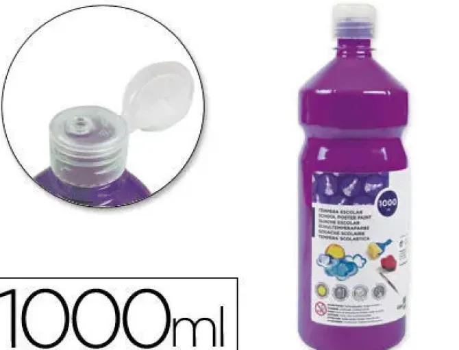 TEMPERA LIQUIDA LIDERPAPEL ESCOLAR 1000 ML VIOLETA