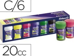 TEMPERA PELIKAN ESCOLAR 25 ML (ESTUCHE CON 6 COLORES)
