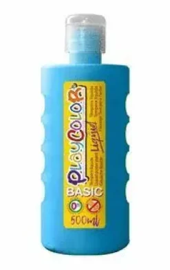 TEMPERA PLAYCOLOR LIQUID BASIC 500 ML AZUL CLARO