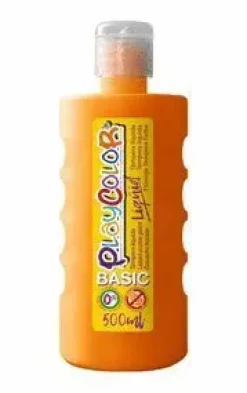 TEMPERA PLAYCOLOR LIQUID BASIC 500 ML NARANJA